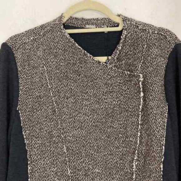 Elie Tahari Gabby Wool Blend Moto Jacket Blazer Asymmetrical Zip Tweed Raw Edge - Picture 8 of 10